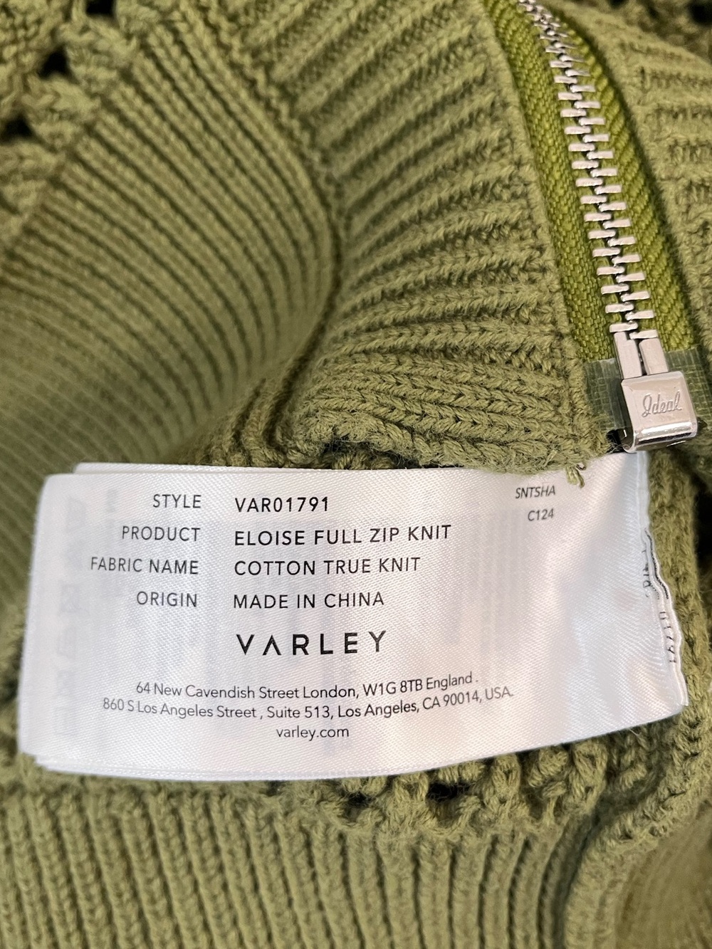 Varley Eloise Full zip knit sweater cardigan - Picture 4 of 5
